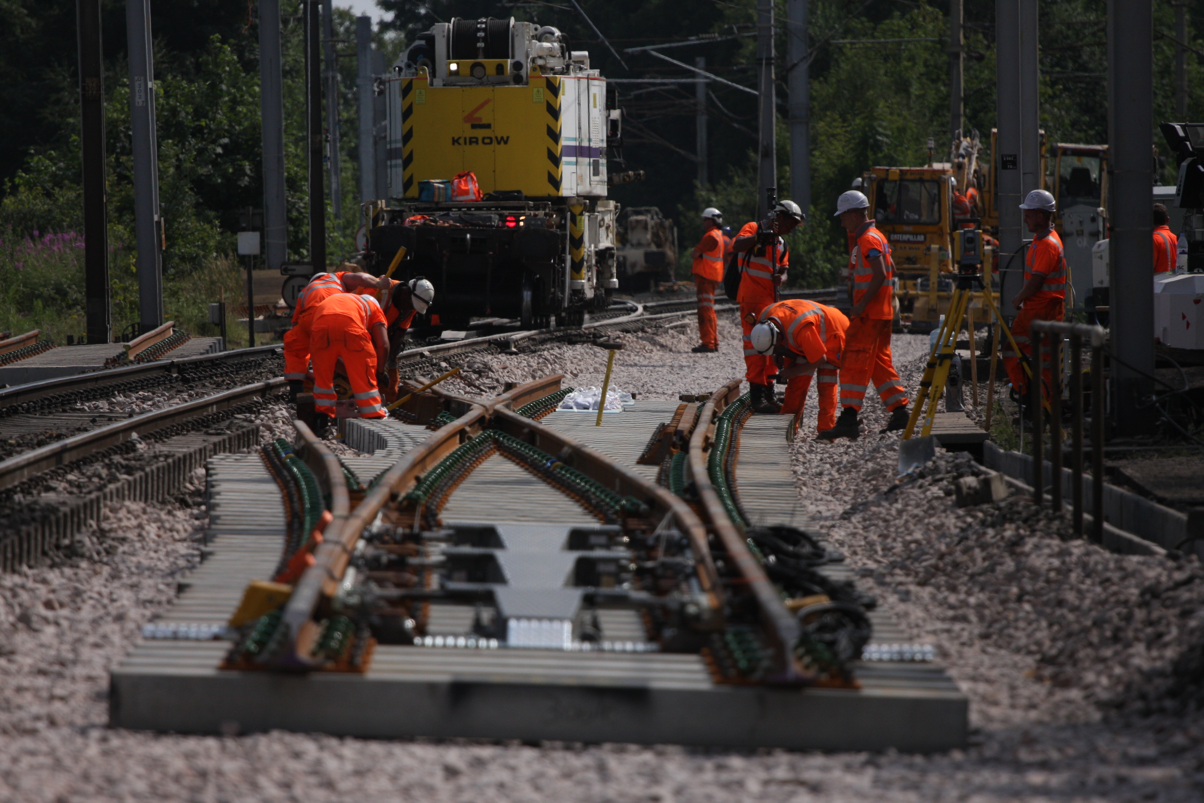 Network Rail, work on rail track