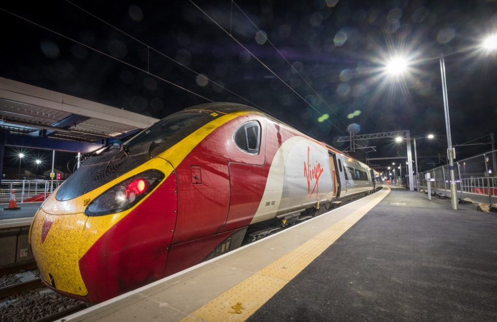 First electric train runs into Blackpool