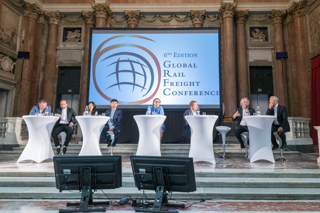 Pier Eringa at the Global Rail Freight Conference in Genoa, photo: Philippe Fraysseix