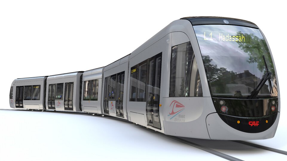 CAF Urbos tram for Jerusalem, source: CAF