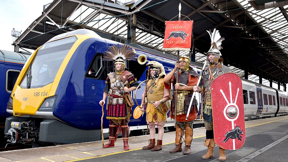 Romans at Chester train station