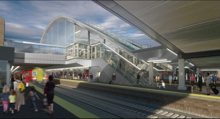 Gatwick Airport station passenger concourse impression