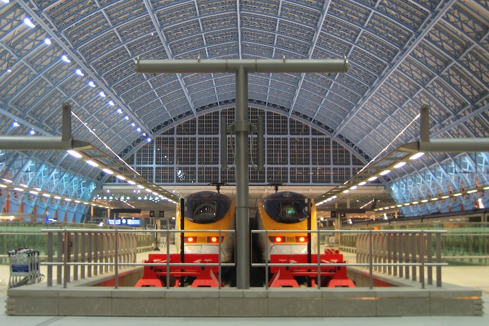 Two old Eurostars at the buffers at St Pancras in London. Evolyn aims to purchase new rolling stock for its operations