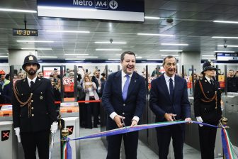 The Opening Of The Entire Section Of The M4 Blue Line From San Cristoforo To Linate In Milan.